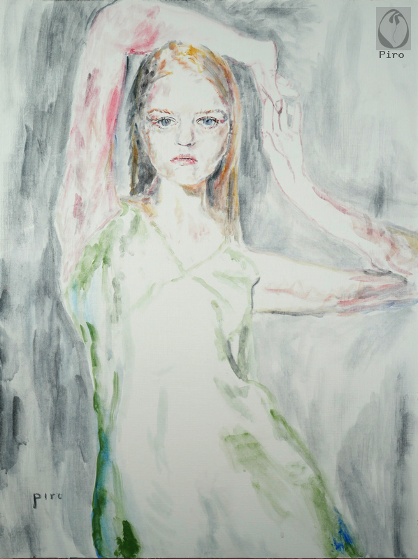 oil on paper - olio su carta di Piro
